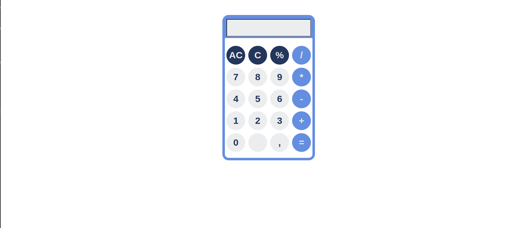 Calculator project preview